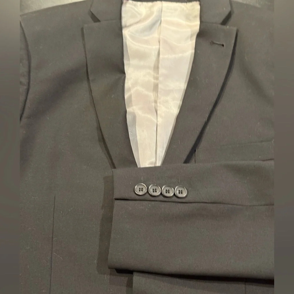 Topman Black Sport Coat Modern Tailored Fit - Picture 7 of 15